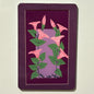 Cut-n-Paste Trumpet Flowers (Pink and Purple), 2"x3" MAGNET