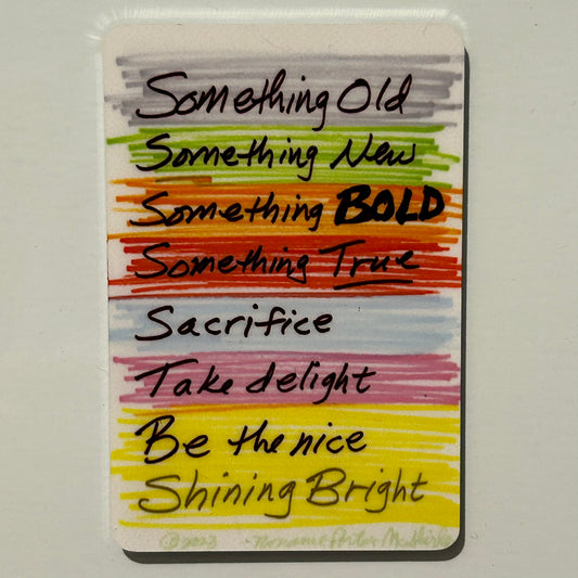 Everyday Rhyme ("Something New" Poem), 2"x3" MAGNET