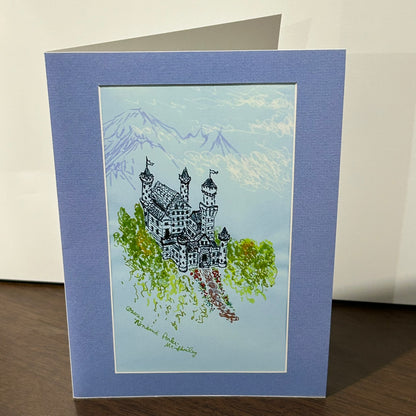 Castle in the Mountains, 5x7 NOTECARD with Envelope