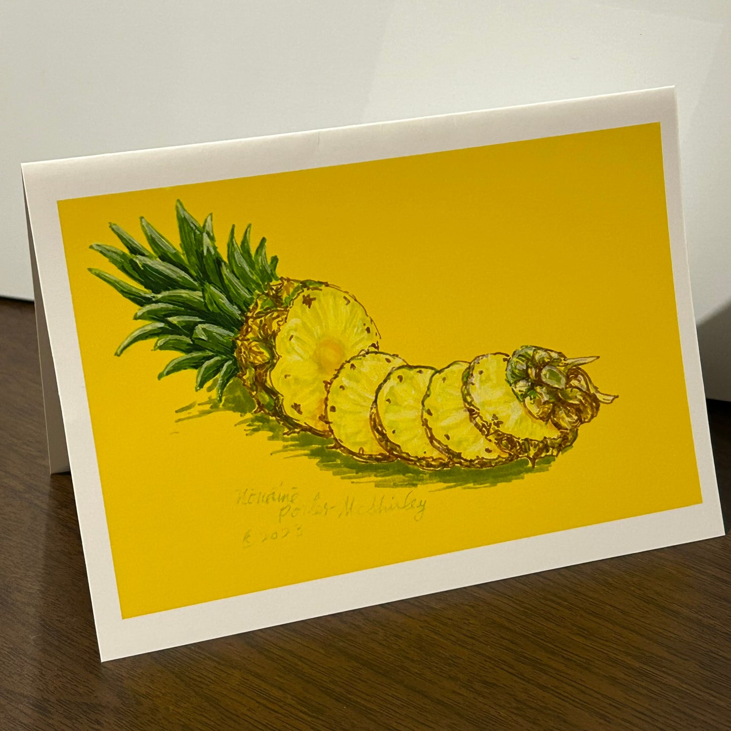 Sliced Pineapple, 5x7 NOTECARD with Envelope